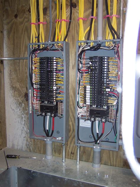 Residential electric - Two large wires connect to screw terminals referred to as “lugs.”. These lugs are located in the breaker box and power the entire panel. There is also a neutral panel (the other two wires are ‘hot’ wires). Electricity travels through the hot wires to the breaker box and then through your home’s electrical system.